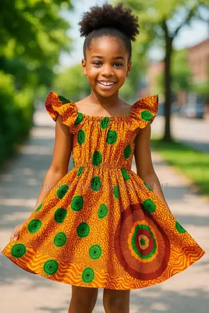 African Print Dress for Girls