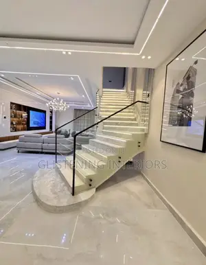 Staircase Side Handrail Glass With a 10mm Tempered Plain