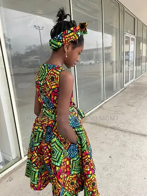 Ankara Danshiki Dress With Headband