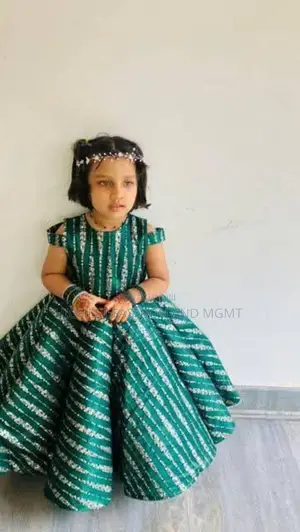 Long Cut Shoulder Gown for Girls