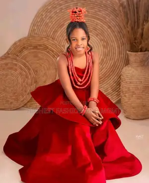 Handmade Red African Print Dress