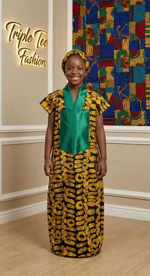 Ankara Boubou Dress for Kids