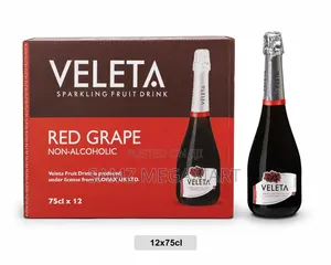 Veleta Red Grape Sparkling Fruit Drink Non-Alcoholic 12x75cl