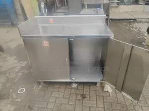 Freestanding Commercial Stainless Steel Kitchen Single Bowl Sink Table