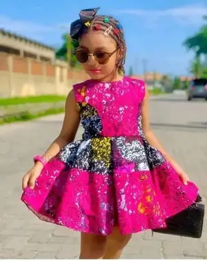 Short Pleated Gown for Girls