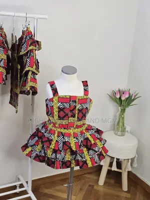 African Print Peplum Skirt Set