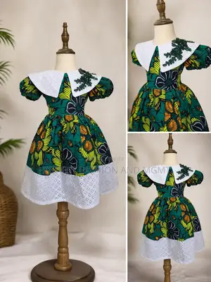 Ankara Baby Gown With Lace