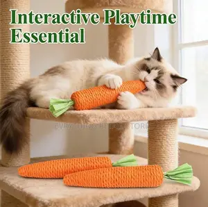 1/2pcs Self-Play Cat Toys, Carrot Shaped Chew Stic, for Kittens Cats