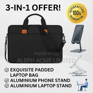 Premium Laptop Bag + Laptop Stand + Phone Stand + Delivery