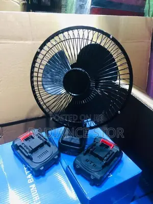 Double Battery High Wind Portable Wireless Charging Lithium Table Fan