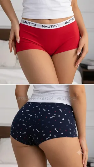 6 In 1 Ladies Pure Cotton Boy Shorts Panties-female Short Underwear