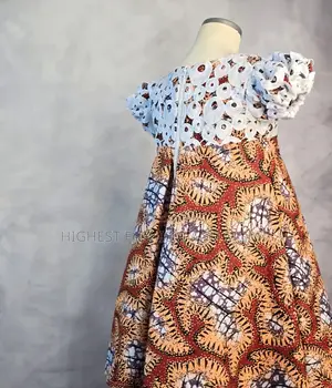 African Fabric Dress for Little Girls