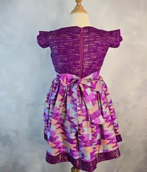 Yolanda African Fabric Dress for Girls