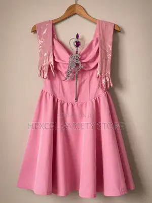 Elegant Pink Princess Costume Dress - With Accessories