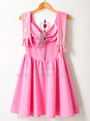 Elegant Pink Princess Costume Dress - With Accessories