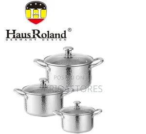 Hausroland 3-Piece Stainless Steel Cookware Set