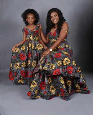 African Print Girl's Dress: Handmade Pageant Outfit