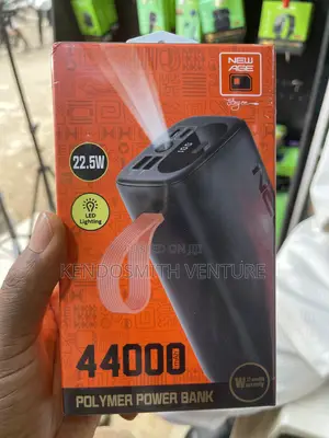 New Age 4400mah Polymer Power Bank 22.5w Fast Charging With Led Light