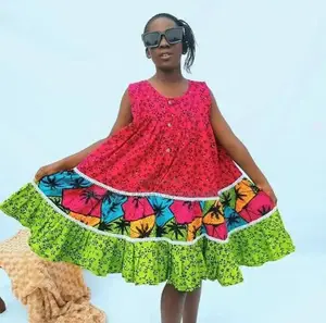 African Print Flared Midi Maxi Dress