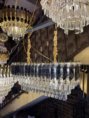 Double C Crystal Chandelier