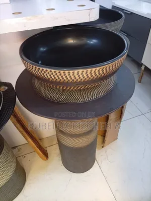 Luxury Black Pedestal Wash Basin Sink Ceramic Bowl