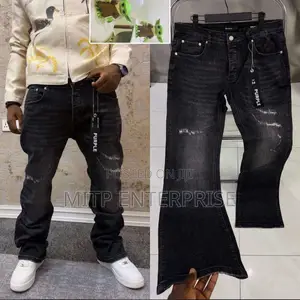 Premium Quality Purple Men Boot Cut Jeans