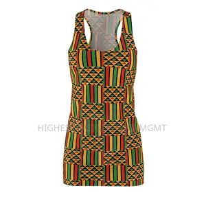 Vibrant Kente Print Racerback Dress