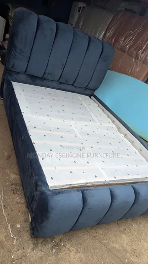 Luxury 4.5 X 6 Upholstered Bed Frame – Modern Padded Design (Ajah)