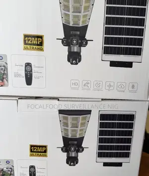 Solar Street Light With CCTV Camera V380 Triple Len