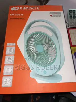 Kamisafe Rechargeable Table Fan With Led Light