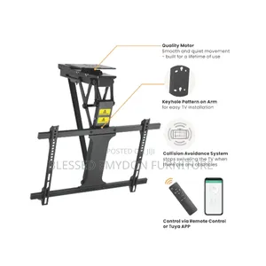 Large Smart Swivelling Flip Down Tv Ceiling Mount for Cement
