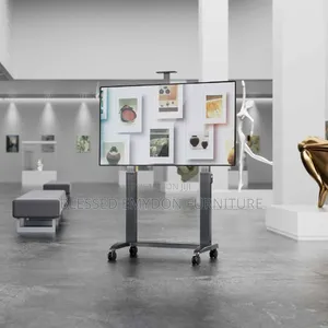 Heavy Duty Motorised Height Adjustable Tv Cart