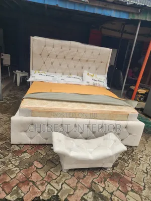 Standard 6by6 Cream Coloured Bed.