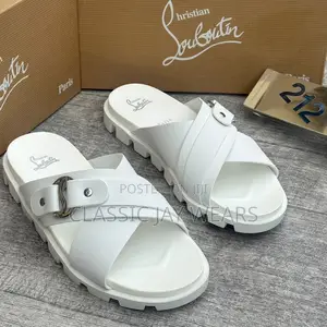 White Slippers Available in Sizes