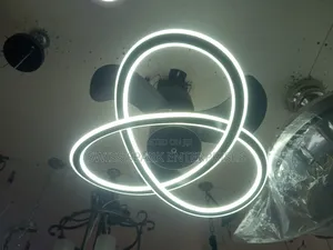 Fan Chandelier With Industrial Blade