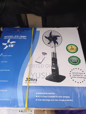 Kenstar Rechargeable Mist Fan 18 Inch