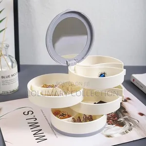 Rotating Jewelry Organizer Box | 360 Degree Cosmetic Storage Case