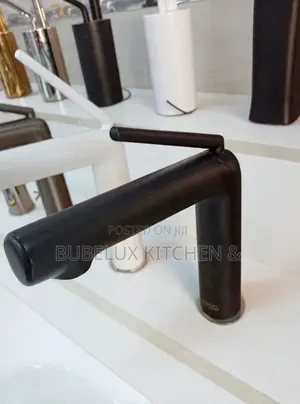 Matte Black Modern Basin Mixer Tap | L-Shape Luxury Faucet`