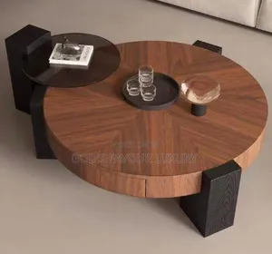 Modern Wooden Center Table and Side Stool.