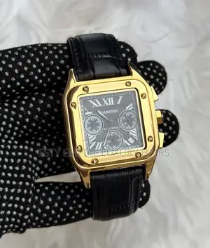 High Quality Luxury Cartier Genuine Leather Wristwatch