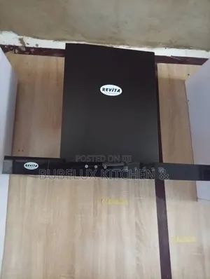 Revita Black Glass Wall-Mounted Kitchen Hood | Touch Control + Led`