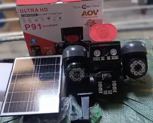 Four Lens, Four Views CCTV Solar Powered Camera