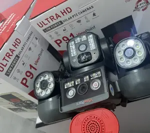 Ultra Hd Solar PTZ Camera P91 V380 4 Lense