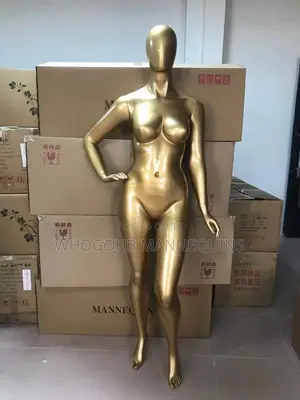 Aisha Full Fibreglass Plus Size Gold Female Mannequin Size 12/14