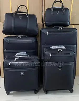 Luxury 6-Piece Premium Leather Luggage Set