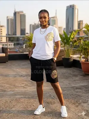 Elegant Female 2 Pieces Up and Down Short
