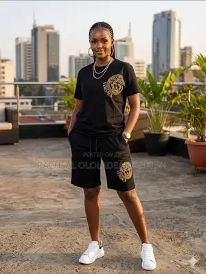 Elegant Female 2 Pieces Up and Down Short