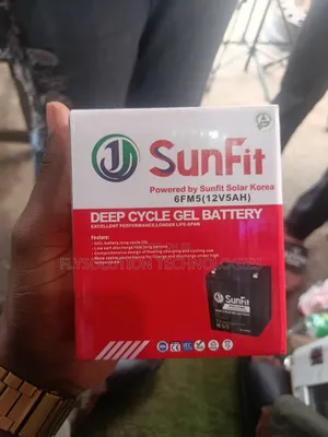 Sunfit 12v 5ah Deep Cycle Gel Battery (6fm5)