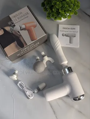 Handheld Massage Gun With 4 Heads 1 Dildo Vibrator Orgasm Sex Toy