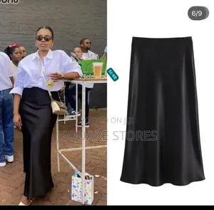 Luxury Long Silk Material Skirt, Available in Sizes and Colours